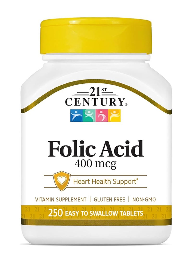 القرن الحادي والعشرون حمض الفوليك 400 ميكروجرام 250 قرص - Image 1